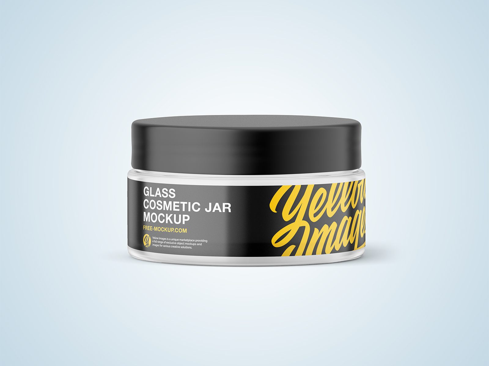 Glass Cosmetic Jar Free Mockup | Free Mockup