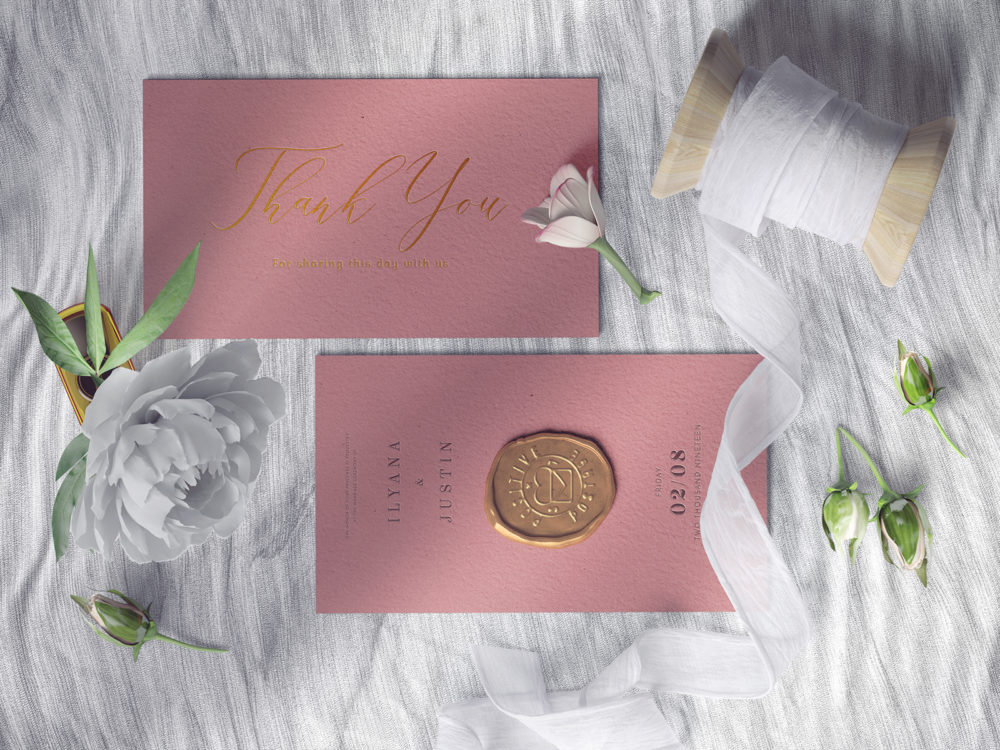 Wedding invitation card free mockups | free mockup