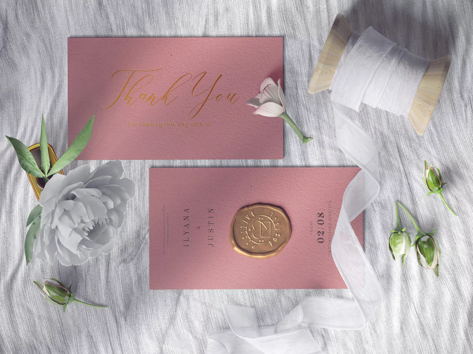 Download Wedding Invitation Card Free Mockups | Free Mockup