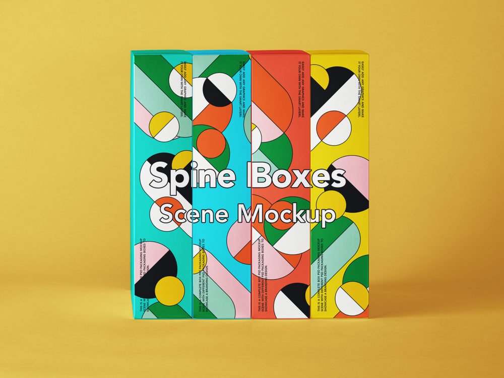 Boxes packaging free mockup set | free mockup