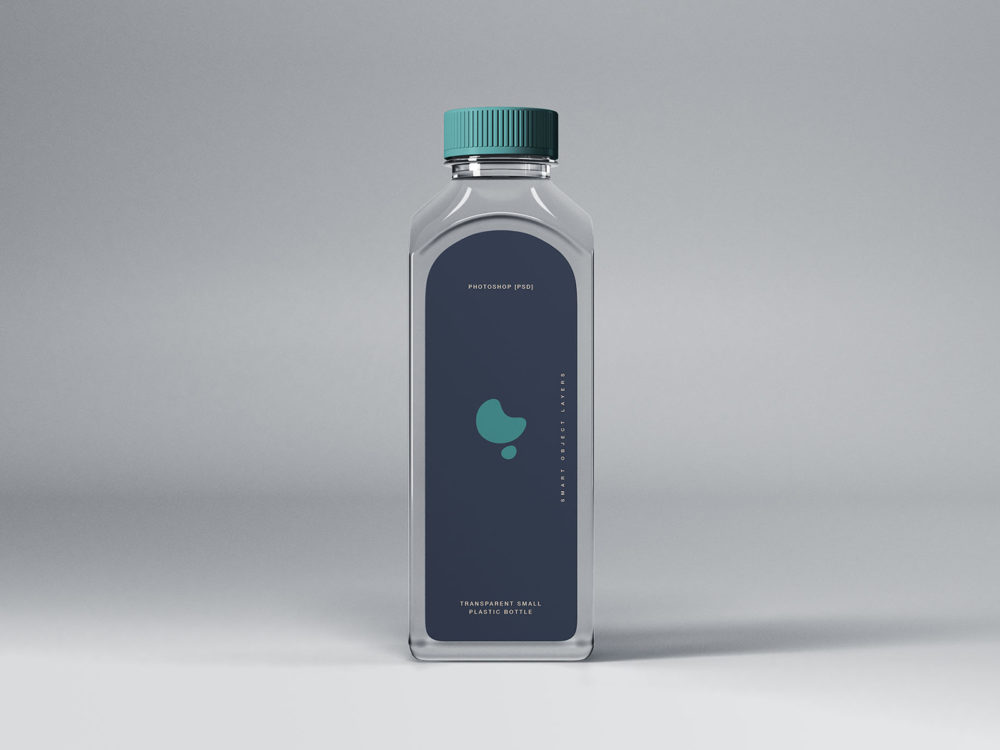 Clear Plastic Bottle Mockup