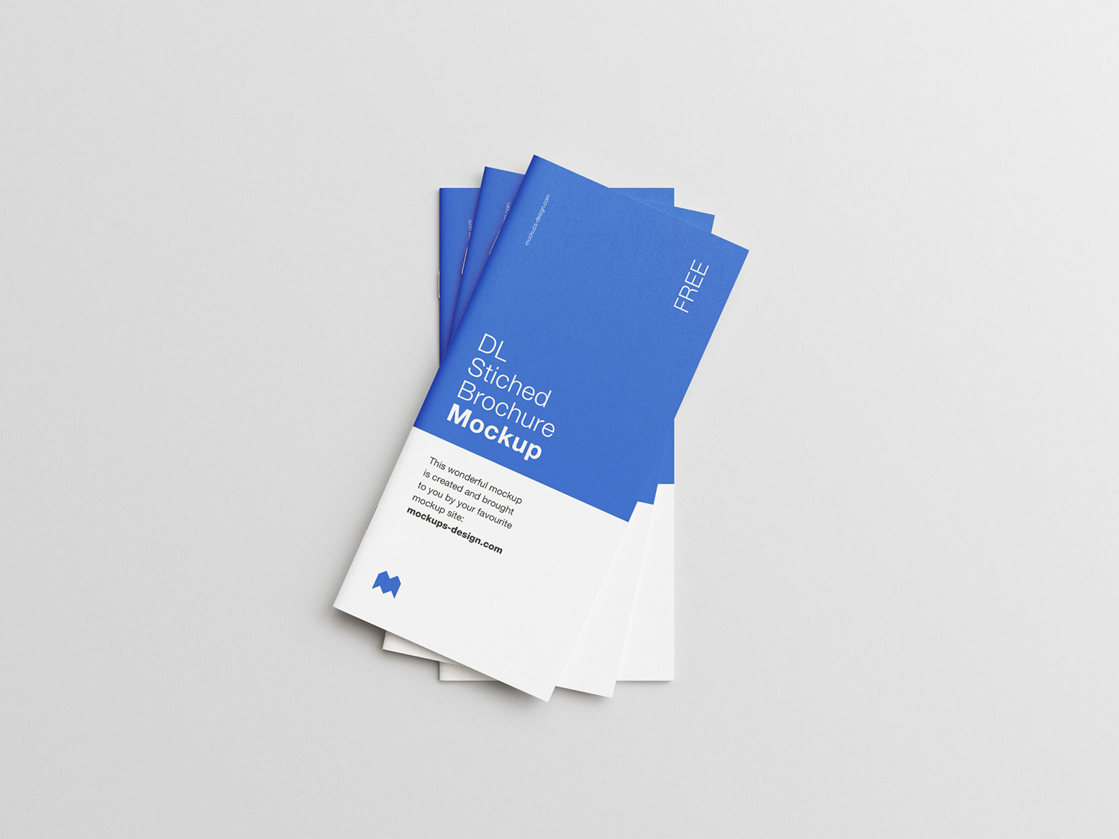 Download Free Saddle Stitched Dl Brochure Mockup Free Mockup