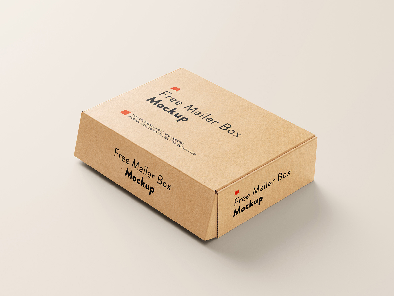 PSD Mailing  Box  Packaging Mockup  Free  Mockup 