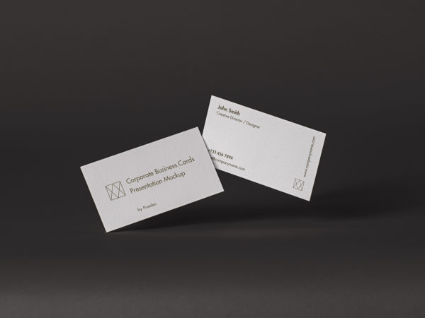 Corporate Business Card Free Mockup