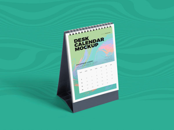 Desk Calendar Free Mockup PSD