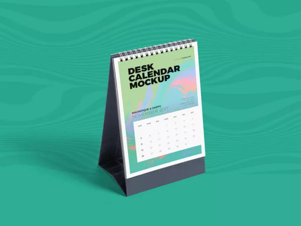 Desk Calendar Mockup PSD