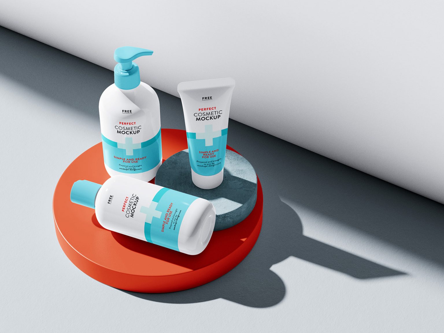 Download Free Set of Cosmetics Mockups | Free Mockup