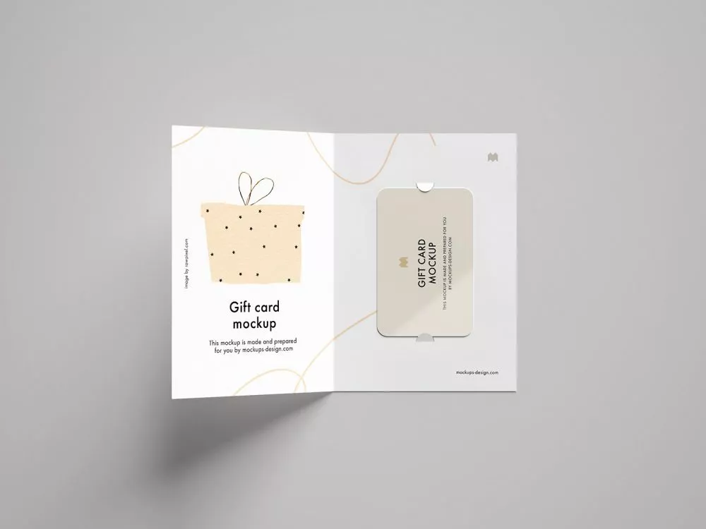 Gift Card Presentation Free Mockup