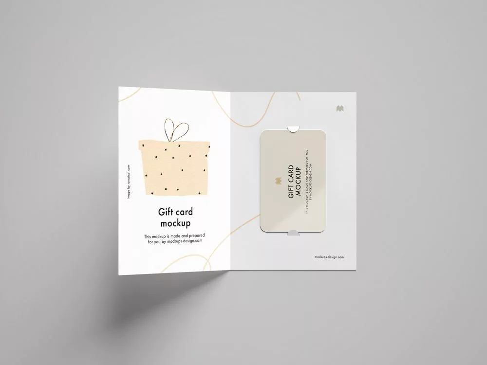 Gift Card Presentation Free Mockup