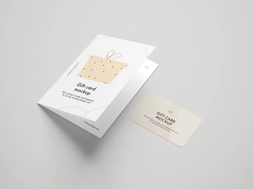 Gift Card Presentation Free Mockup