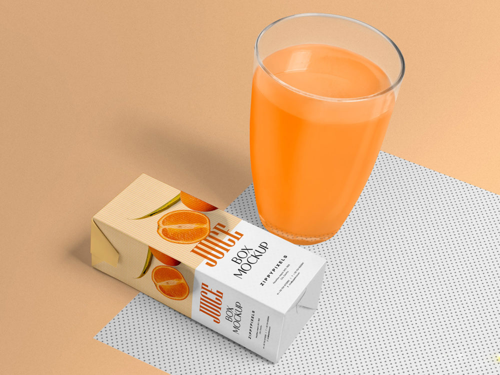 Healthy Juice Box Free Mockup