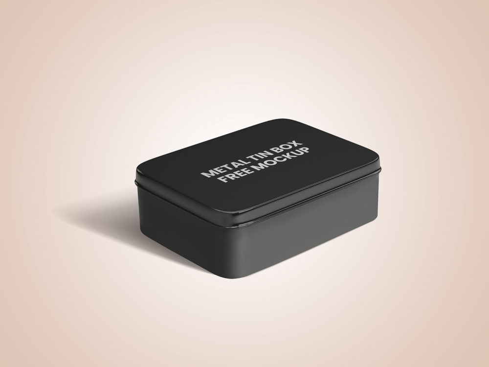 Metal Tin Box Free Mockup