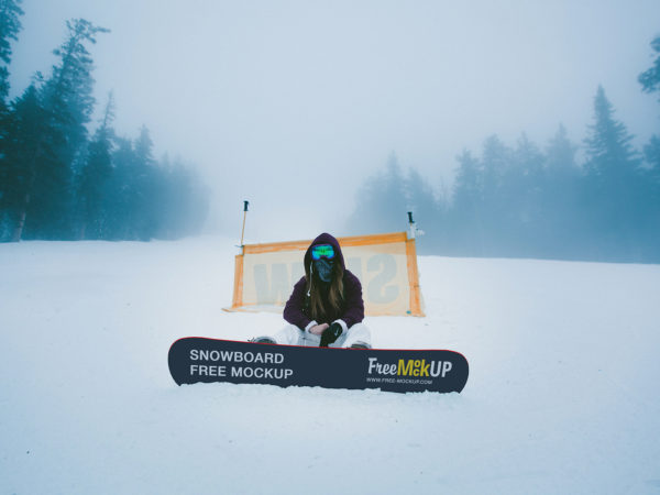 Snowboard Free Mockup