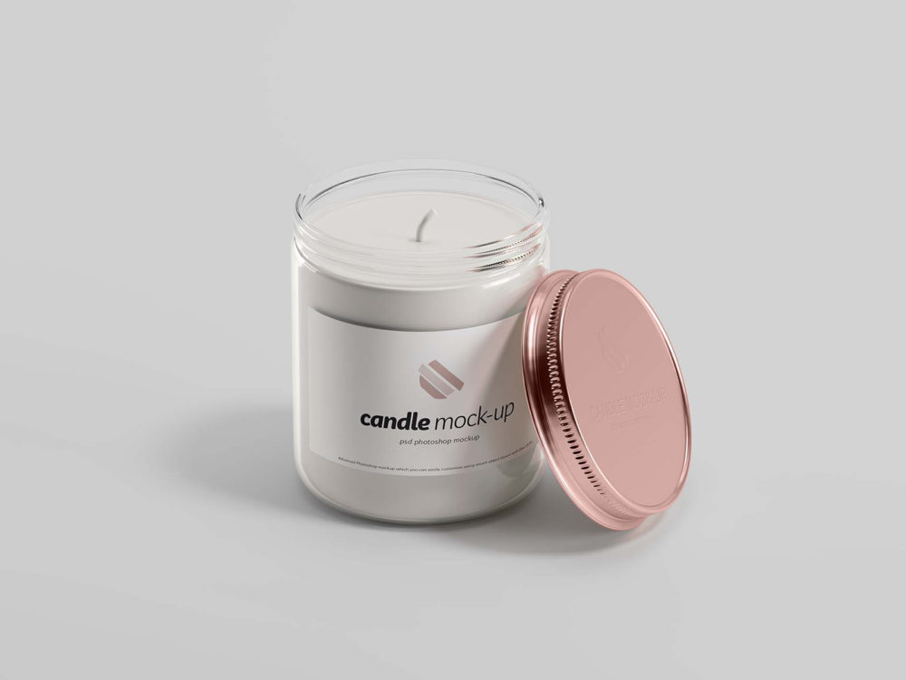 Branded Candle Free Mockup
