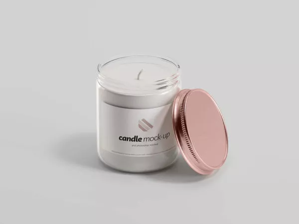 Branded Candle Free Mockup