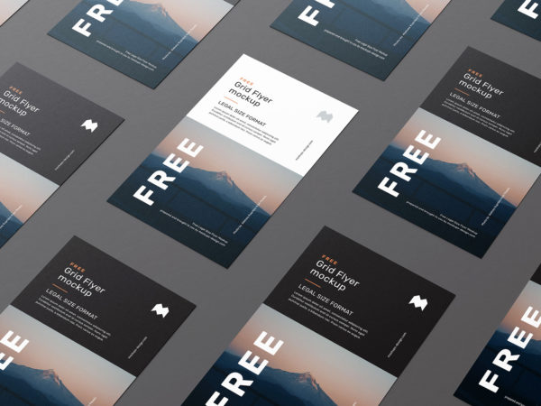 Free Legal Size Flyer Grid Mockup