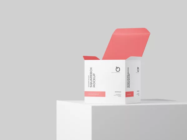 Square Box PSD Mockup