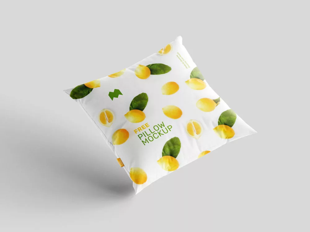 Free Square Pillow Mockup