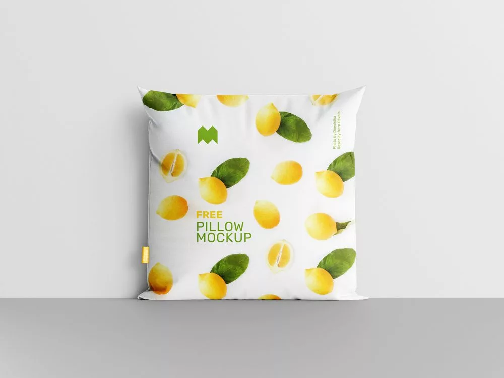 Free Square Pillow Mockup