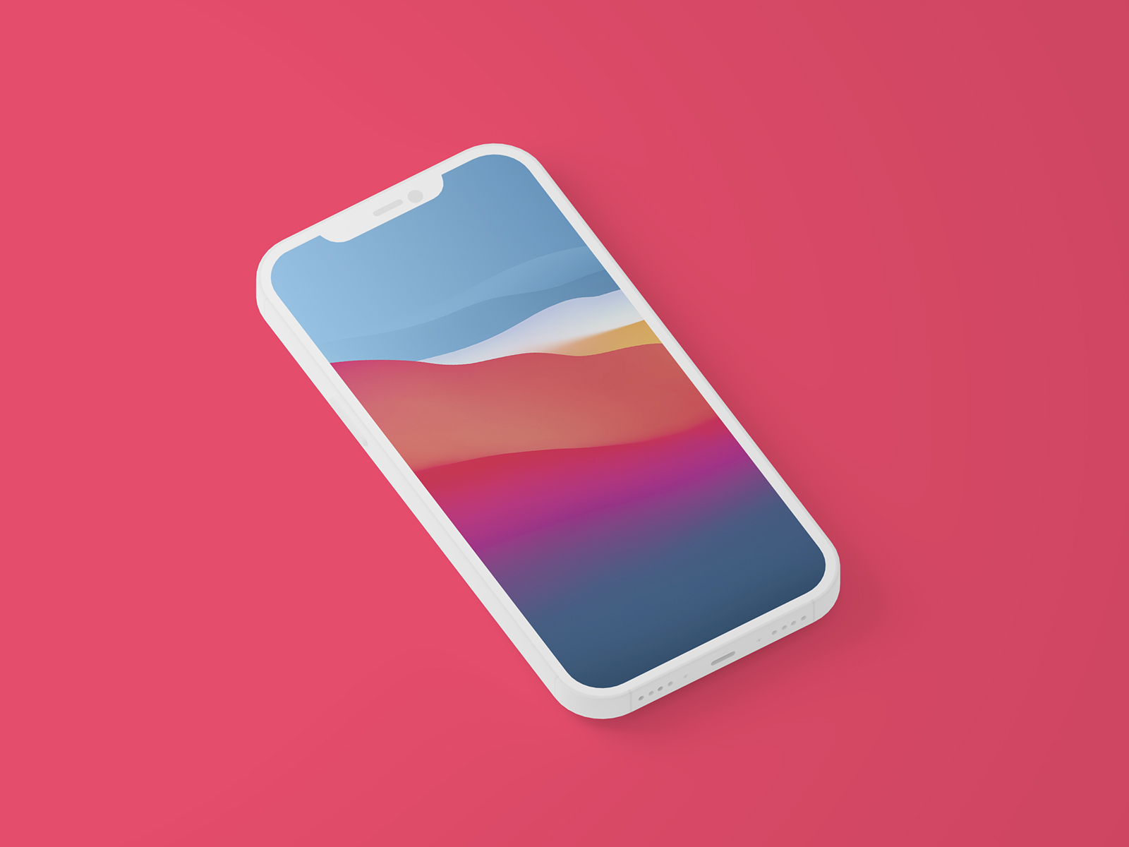 Free iPhone 12 Clay Mockup