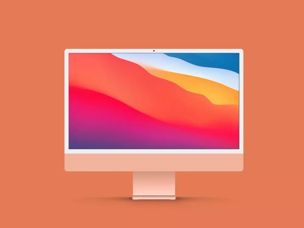 New iMac 24 Inch Display Free Mockup