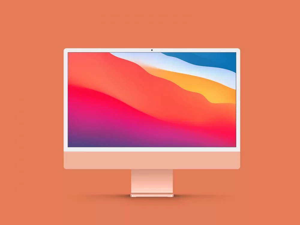 New iMac 24 Inch Display Free Mockup