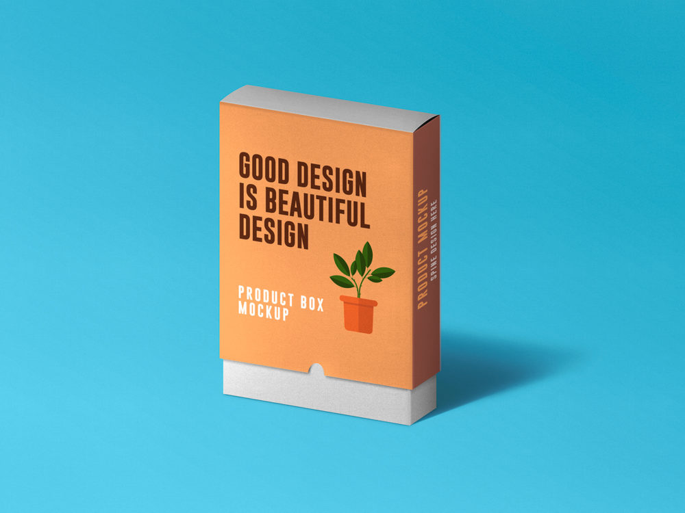 Slide Product Box Free Mockup