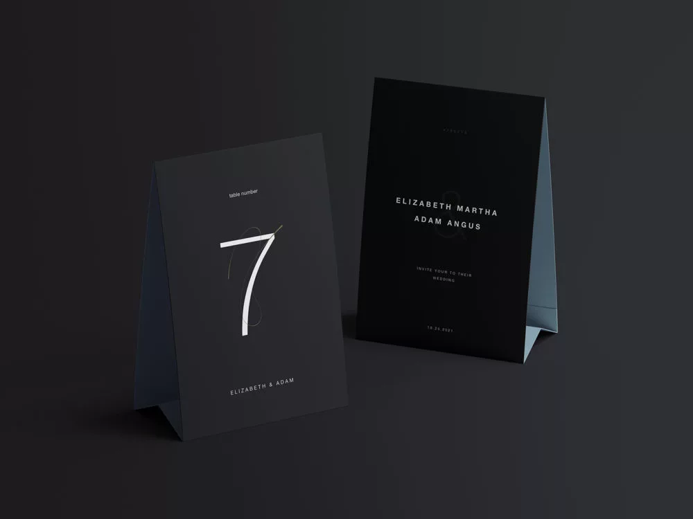 Twin Vertical Table Tents Mockup