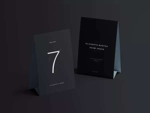 Twin Vertical Table Tents Mockup