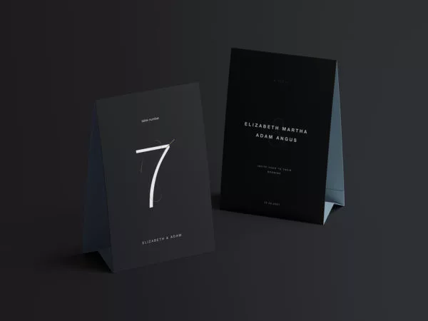 Twin Vertical Table Tents Mockup