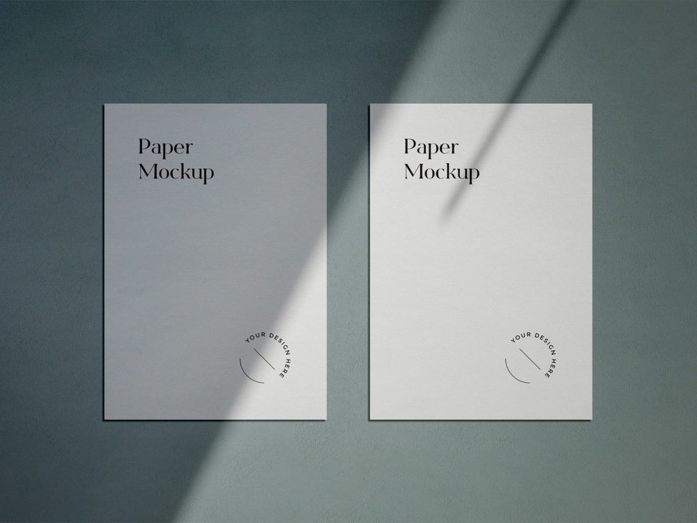 A4 Paper Stationery Free Mockups