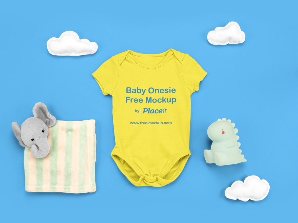 Baby onesie placeit free online mockup | free mockup