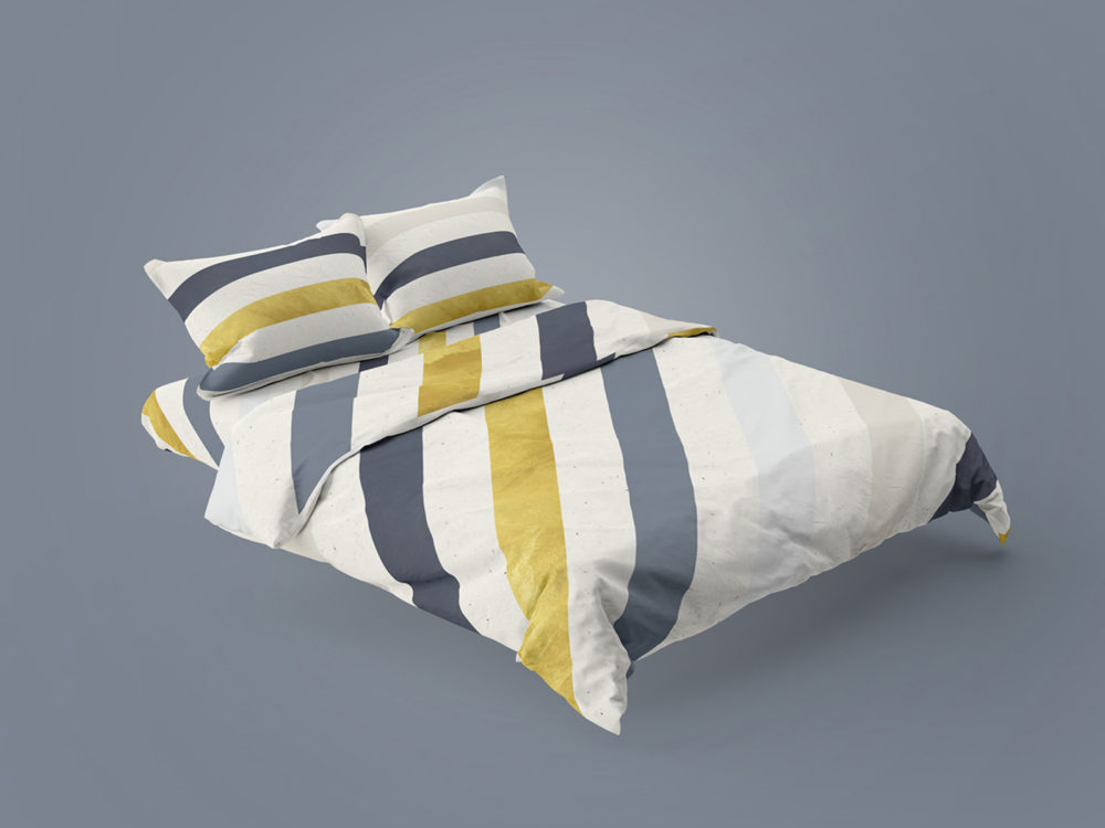 Bedding home textile design free mockup | free mockup