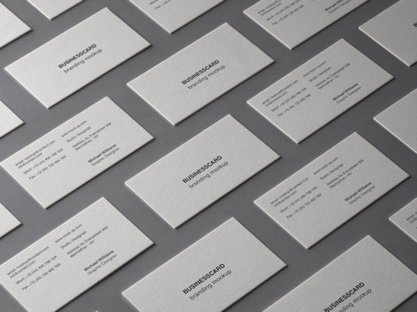 Business Card Grid Branding Free Mockup