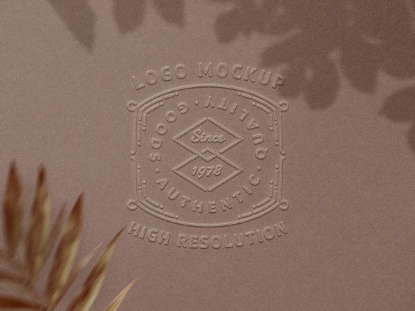 Embossed Logo Free Mockup