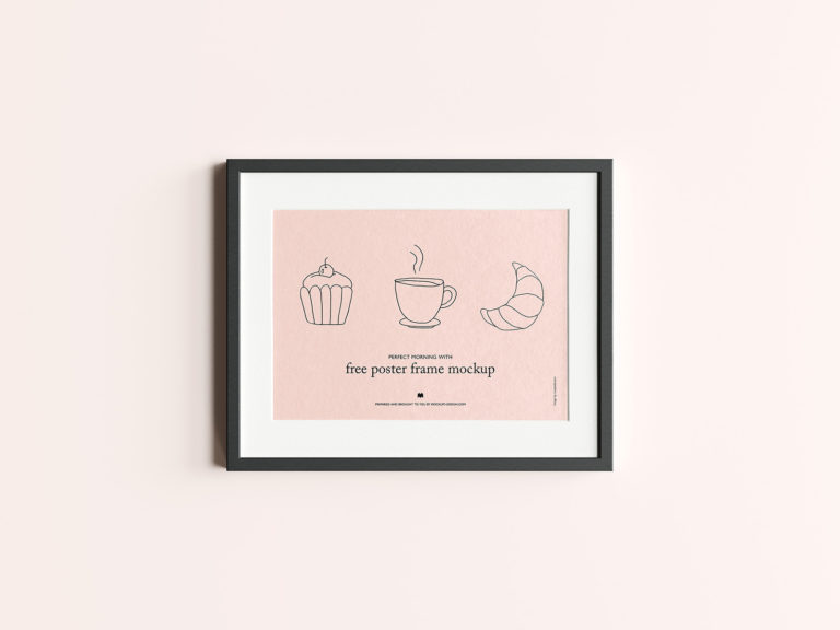 Download Free Horizontal Poster Frame Mockup | Free Mockup