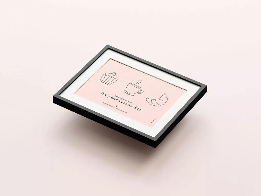 Free Horizontal Poster Frame Mockup