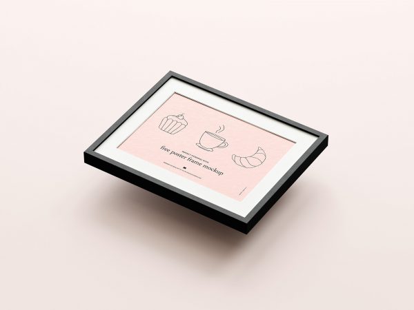 Download Free Horizontal Poster Frame Mockup | Free Mockup
