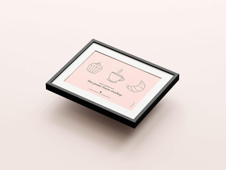 Download Free Horizontal Poster Frame Mockup | Free Mockup