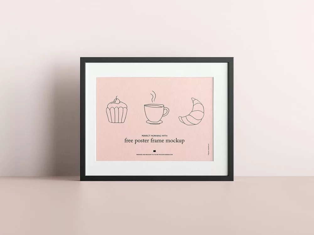 Free Horizontal Poster Frame Mockup