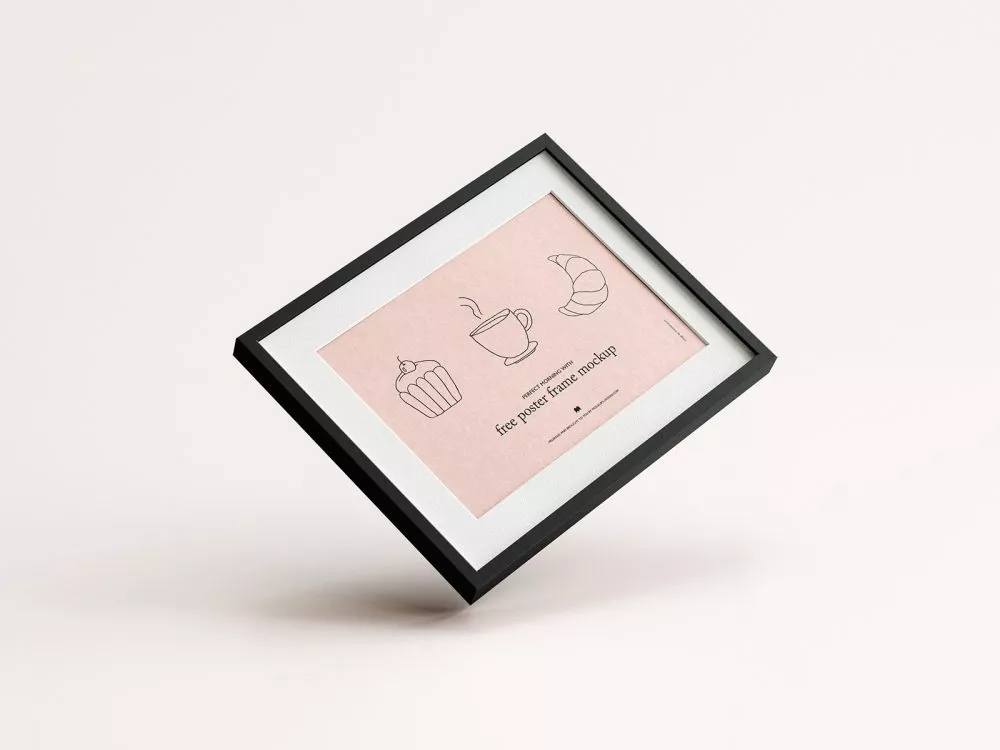 Free Horizontal Poster Frame Mockup