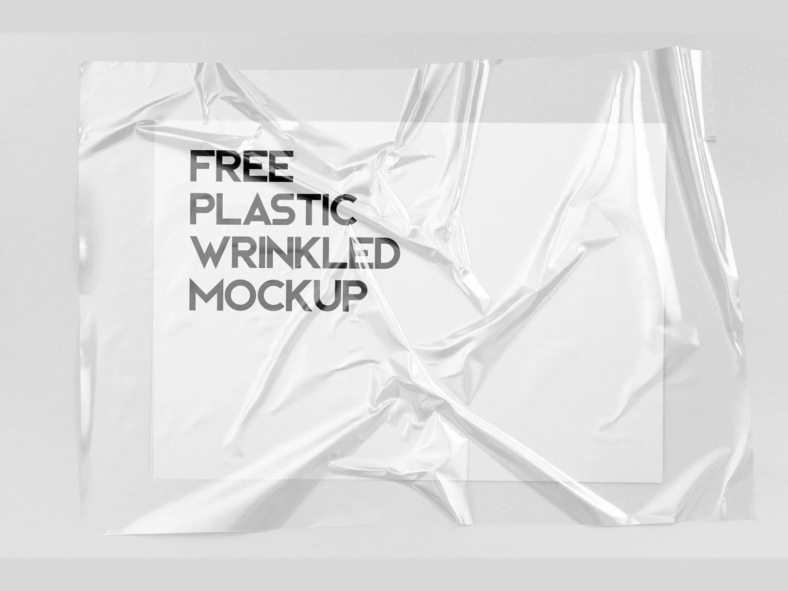 Free Plastic Wrinkled Reflections Mockup Free Mockup
