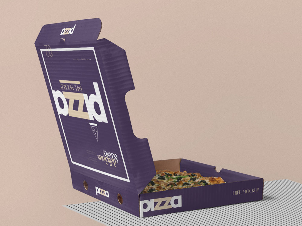 Pizza Box Free Mockup PSD