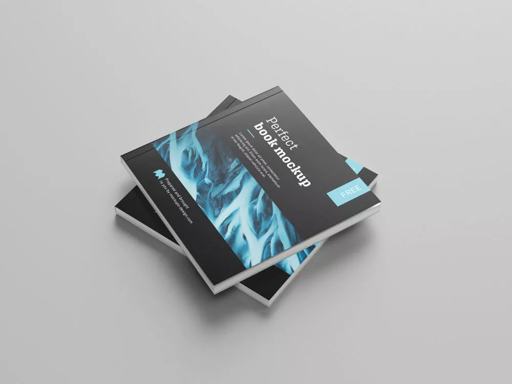 Square Book/Catalog Free Mockup