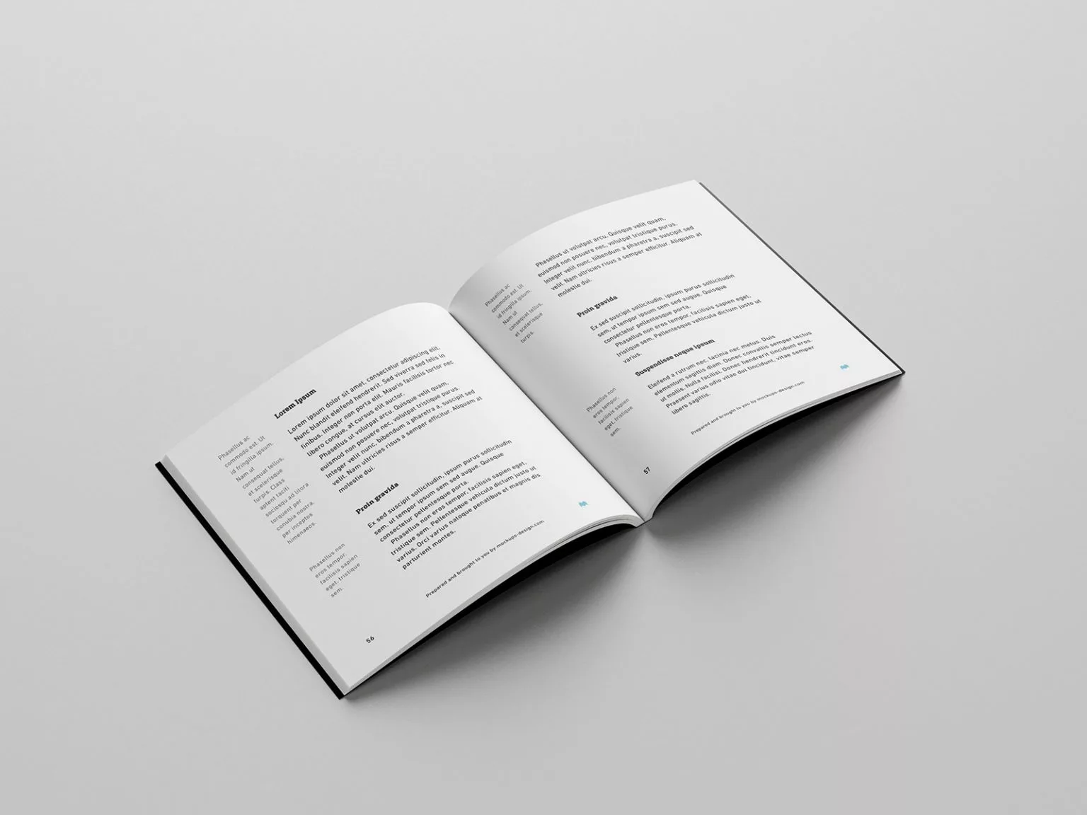 Square Book/Catalog Free Mockup Free Mockup