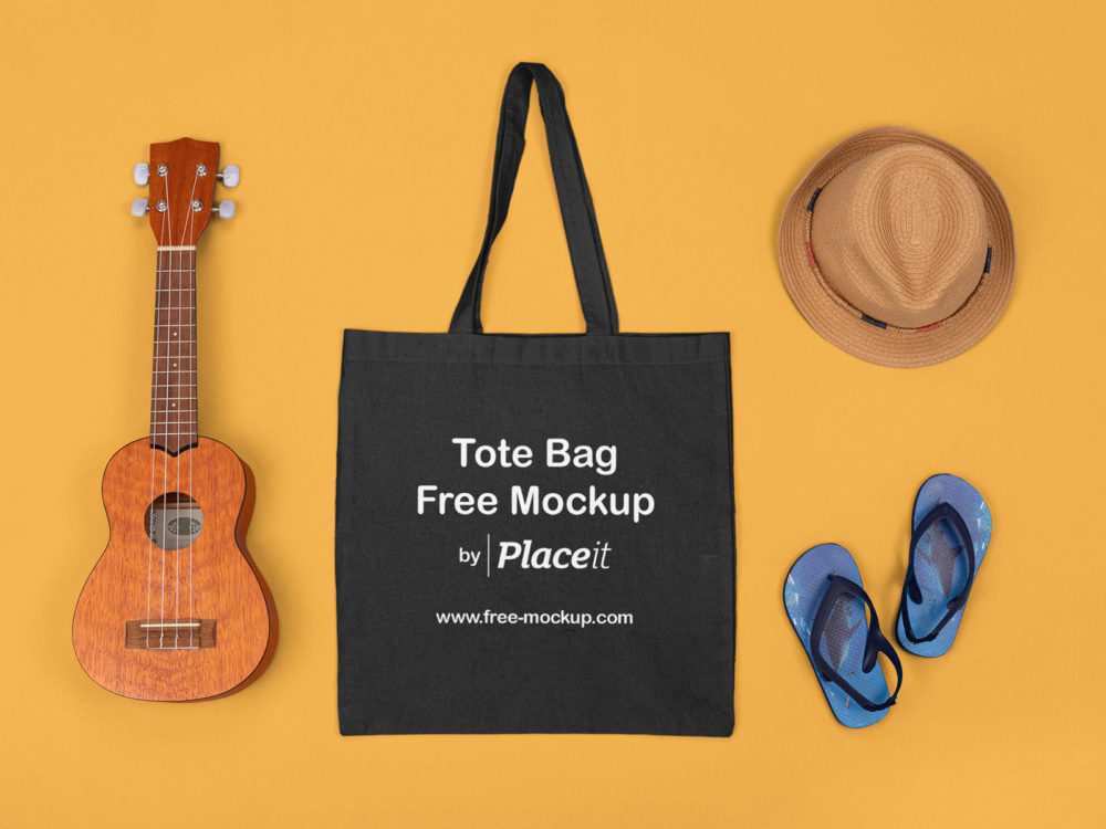 Tote bag placeit free mockup | free mockup