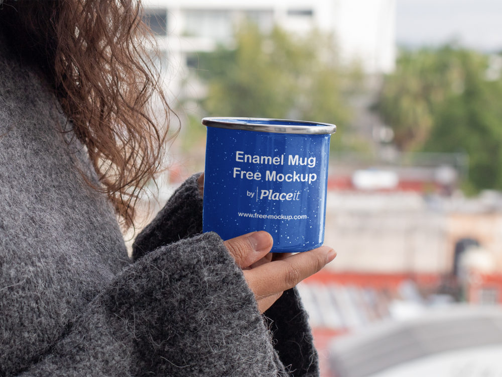 12oz Enamel Mug Placeit Free Mockup