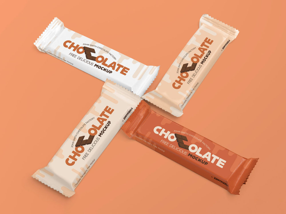 Chocolate bar packaging free mockup | free mockup