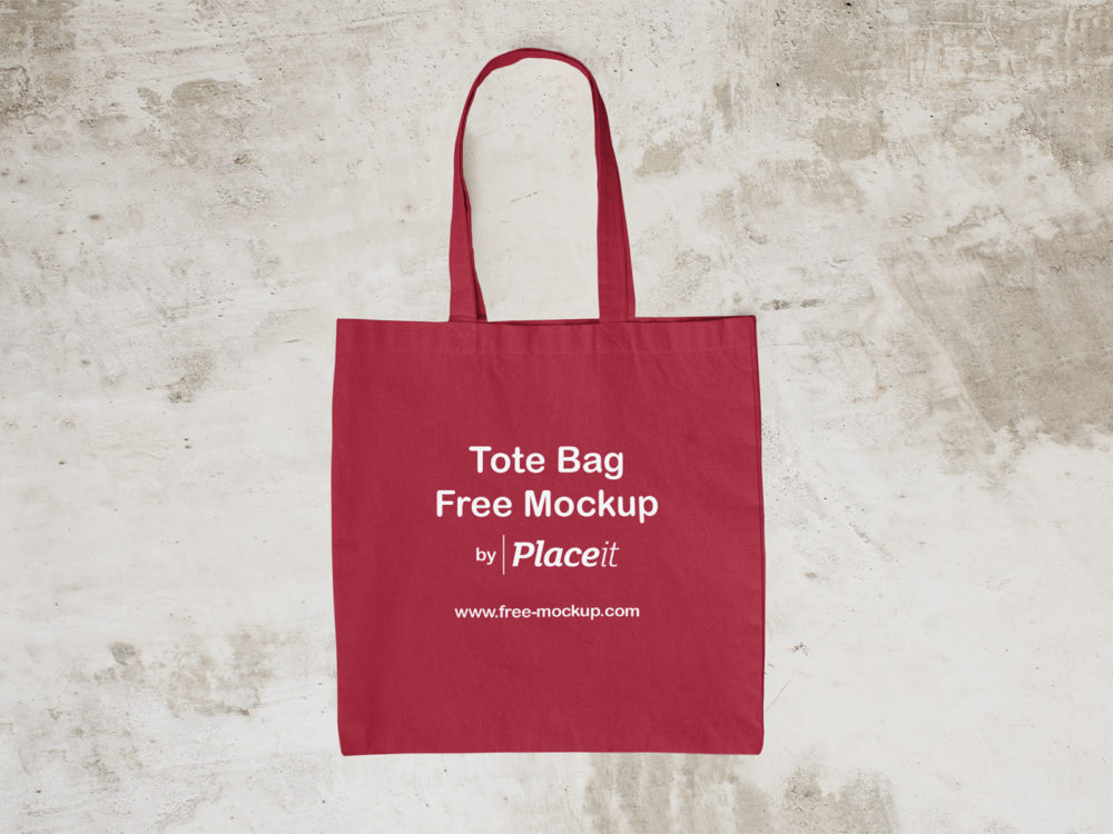 Empty tote bag placeit free mockup | free mockup