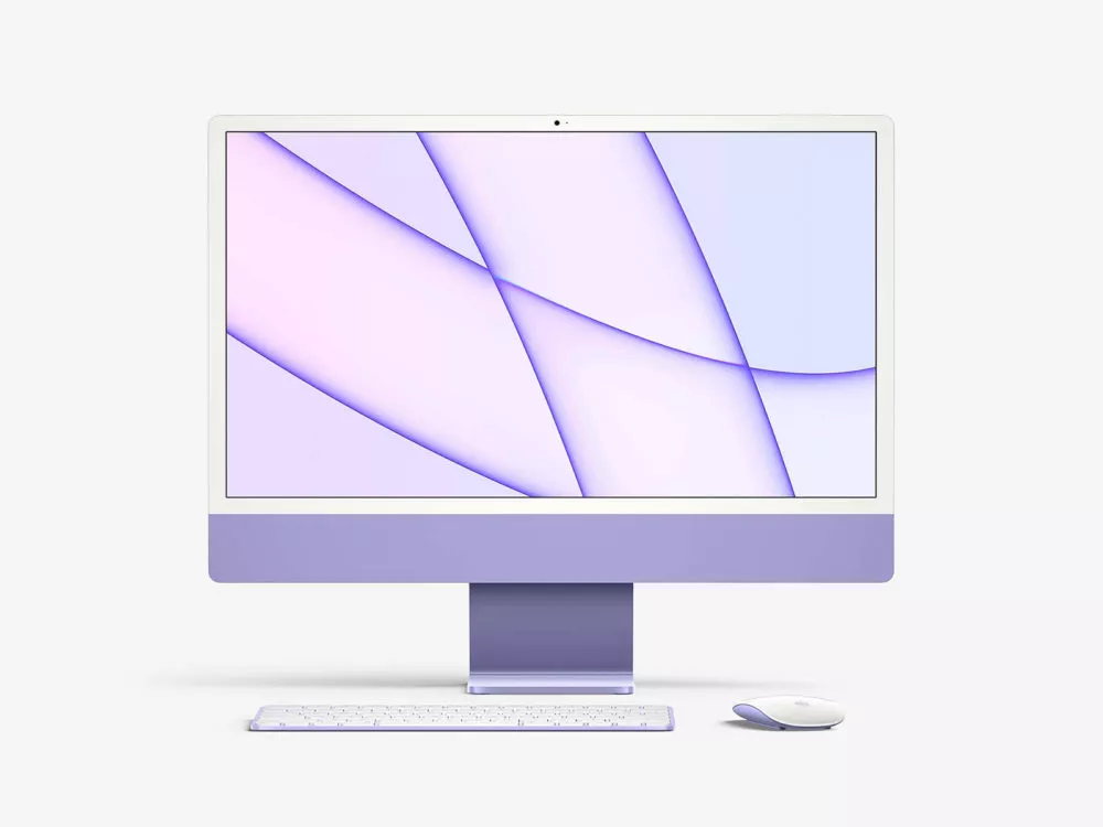 Free 2021 iMac 24inch Mockup